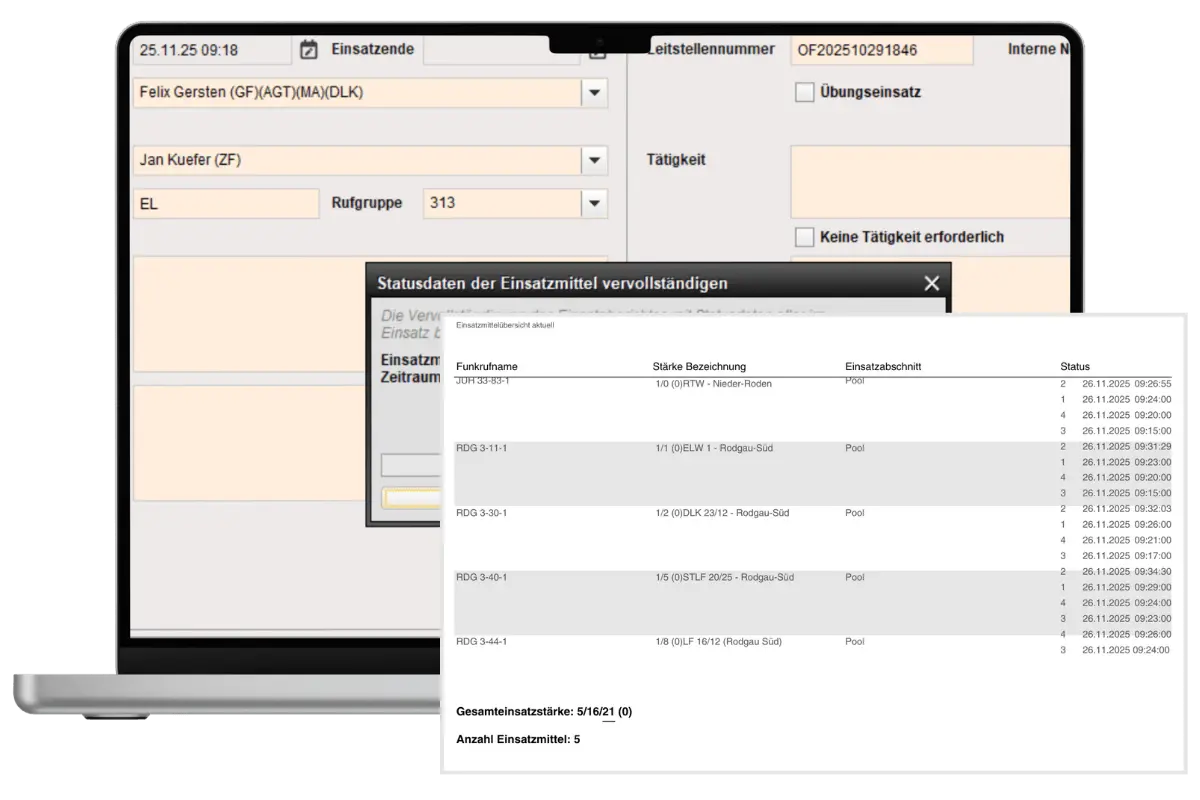 Fireboard Statusverarbeitung LITE | PLUS - Dokumentation von Statusinformationen