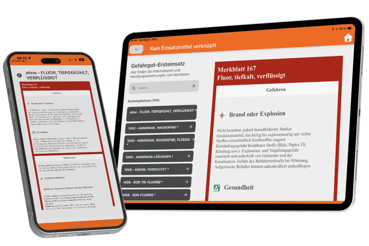 Fireboard Mobile App: Gefahrgut-Ersteinsatz von ecomed