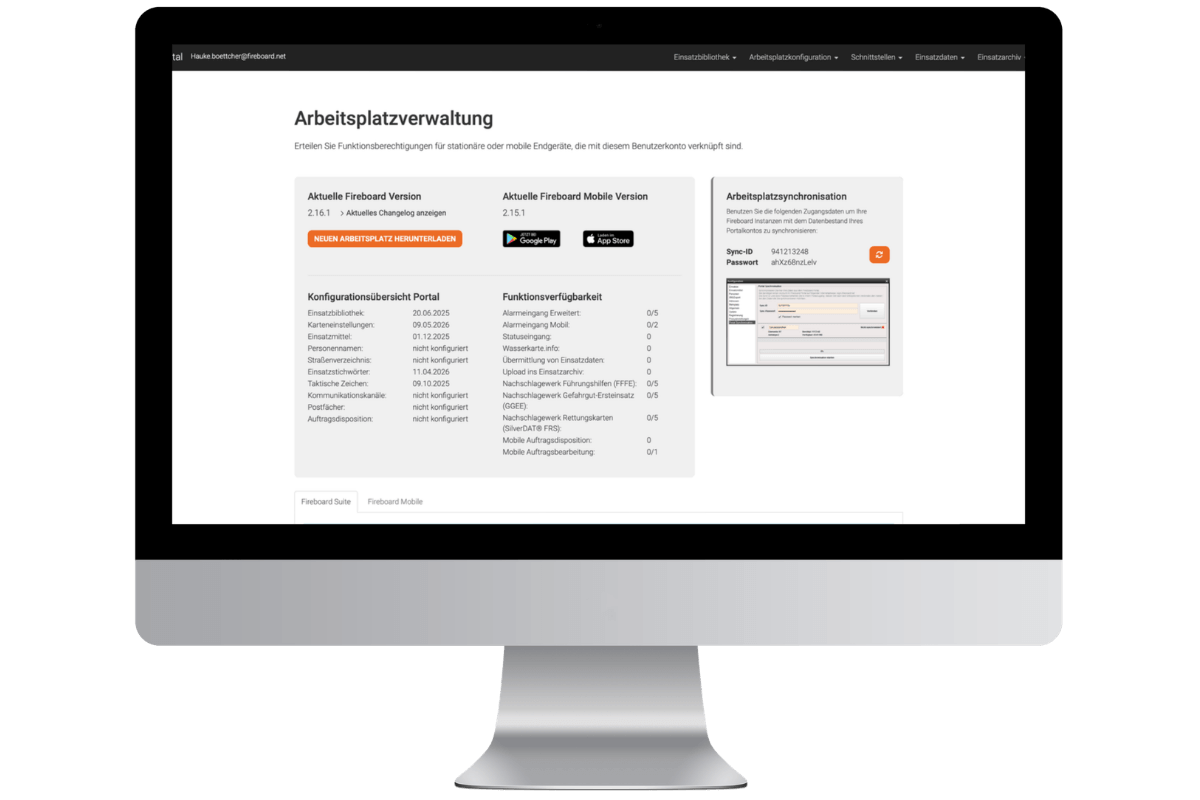 Fireboard Portal - Portalkonto einrichten