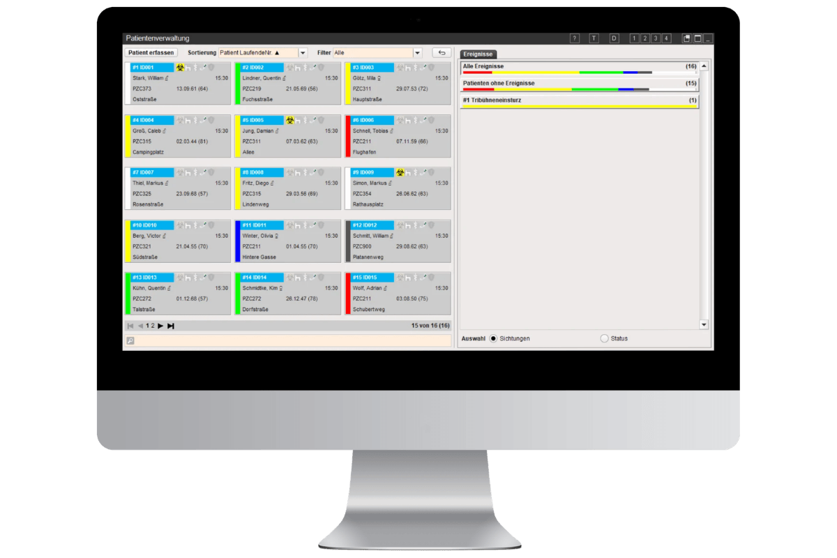 Fireboard Modul Sanitätsdienst - Patientenverwaltung