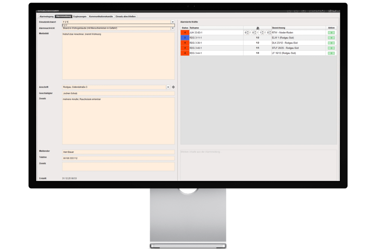 Fireboard Suite - Grundsystem - Einsatzbasisdaten