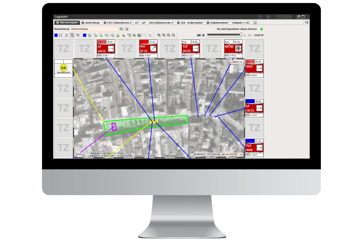 Fireboard Modul Lagekarte | Strukturierte Einsatzplanung